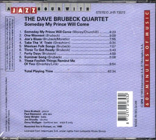 Dave Brubeck Quartet - Someday My Prince Will Com - Click Image to Close